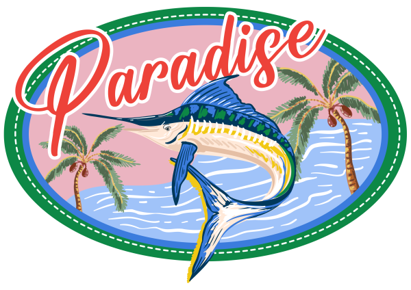 Bügelbild Paradies Schwertfisch